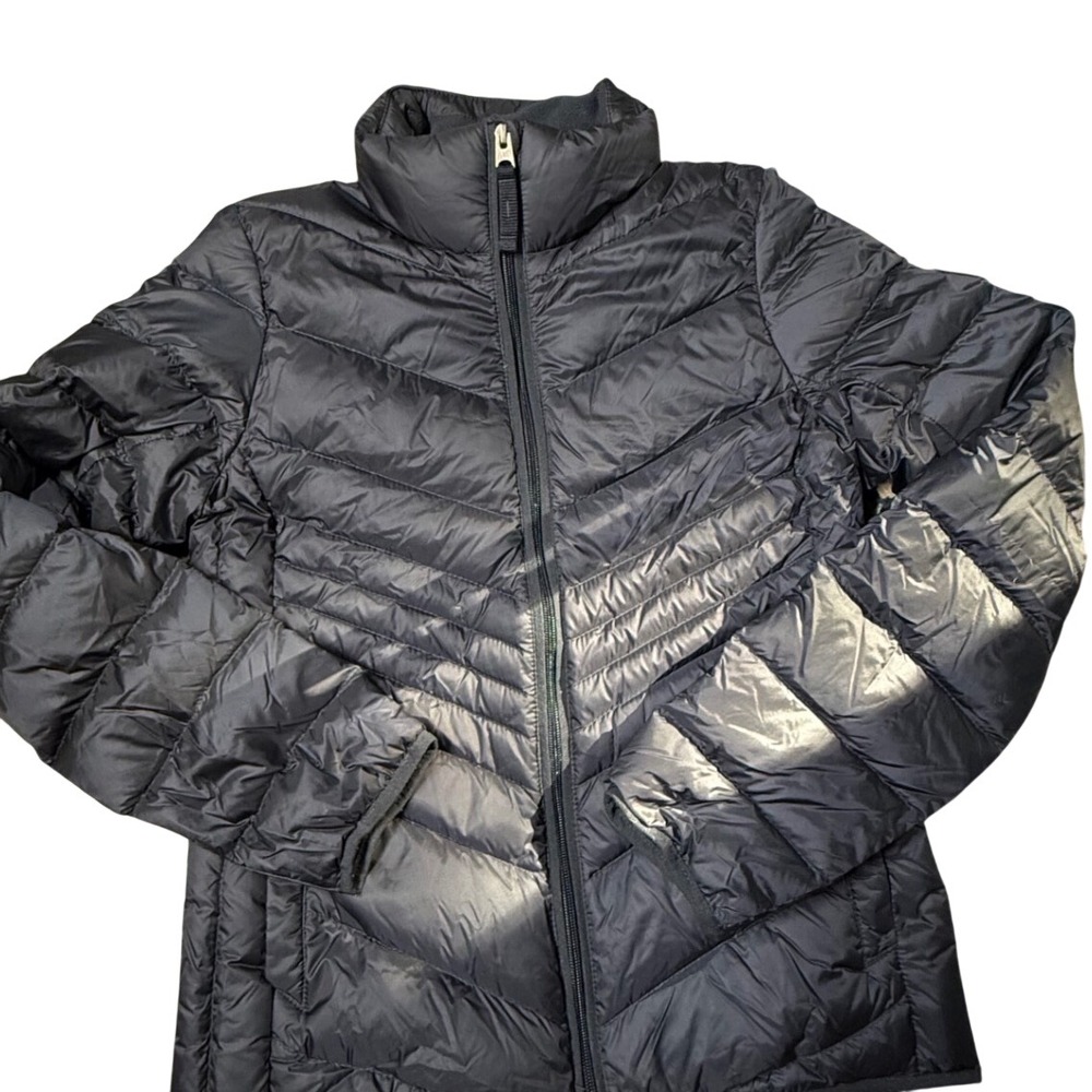 Abercrombie & Fitch Mens Navy Blue Down Puffer Jacket Packable Water Resistant S